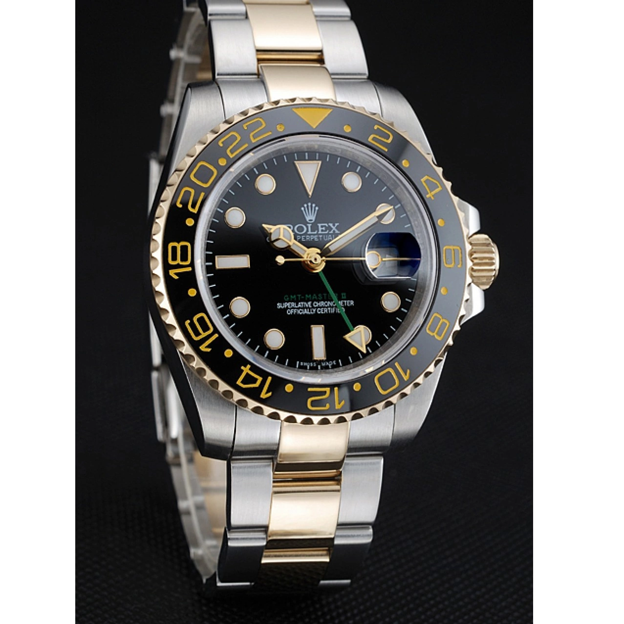 Best AAA Replica Sites Black Rolex 80295 Bezel Black GMT Dial Swiss Master 0823